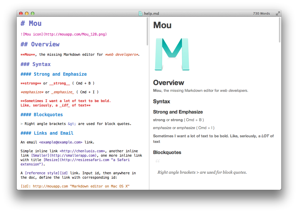 Mou，Web开发者的新利器（仅Mac）插图