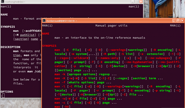 Linux小技巧之给man pages设置高亮颜色插图