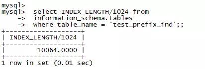 MySQL的前缀索引及Oracle的类似实现插图3