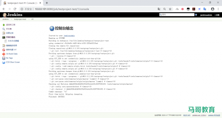 jenkins配置自动构建部署插图10